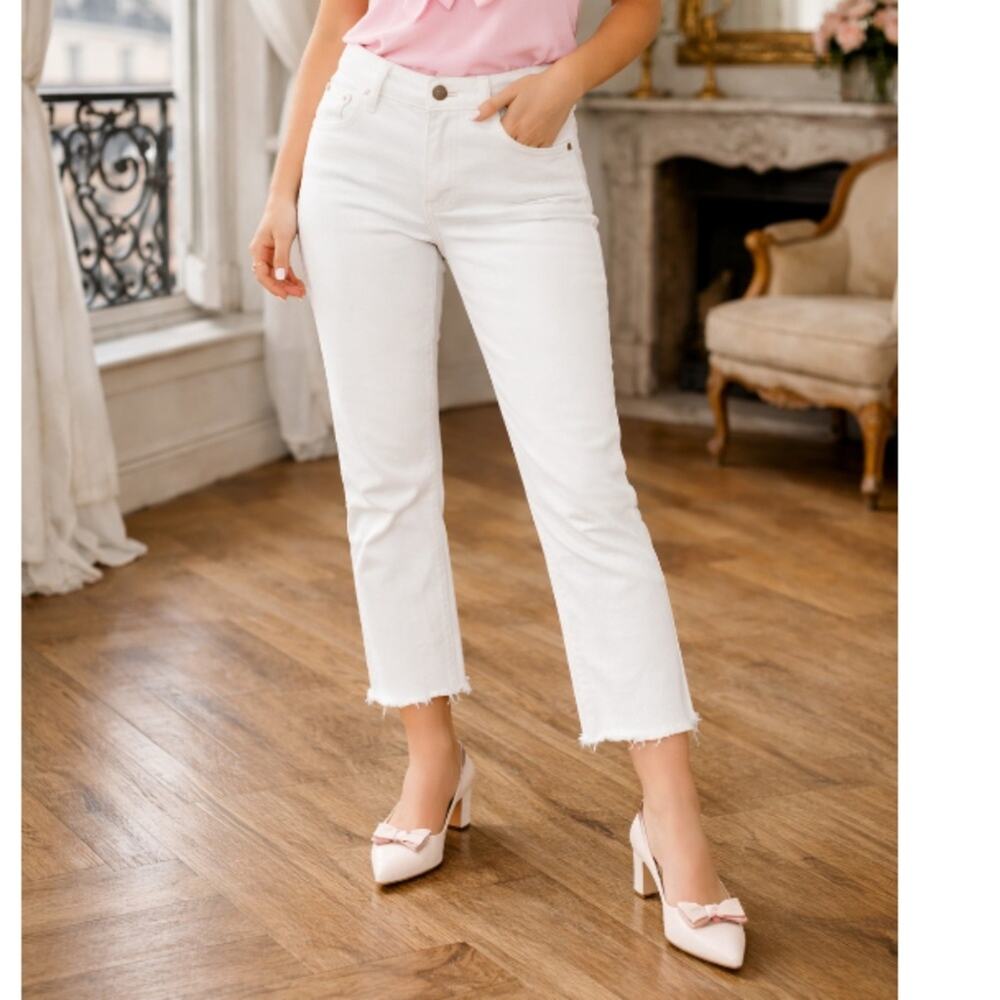 PAIGE Verdugo Crop Jeans Casper Destructed Size 27